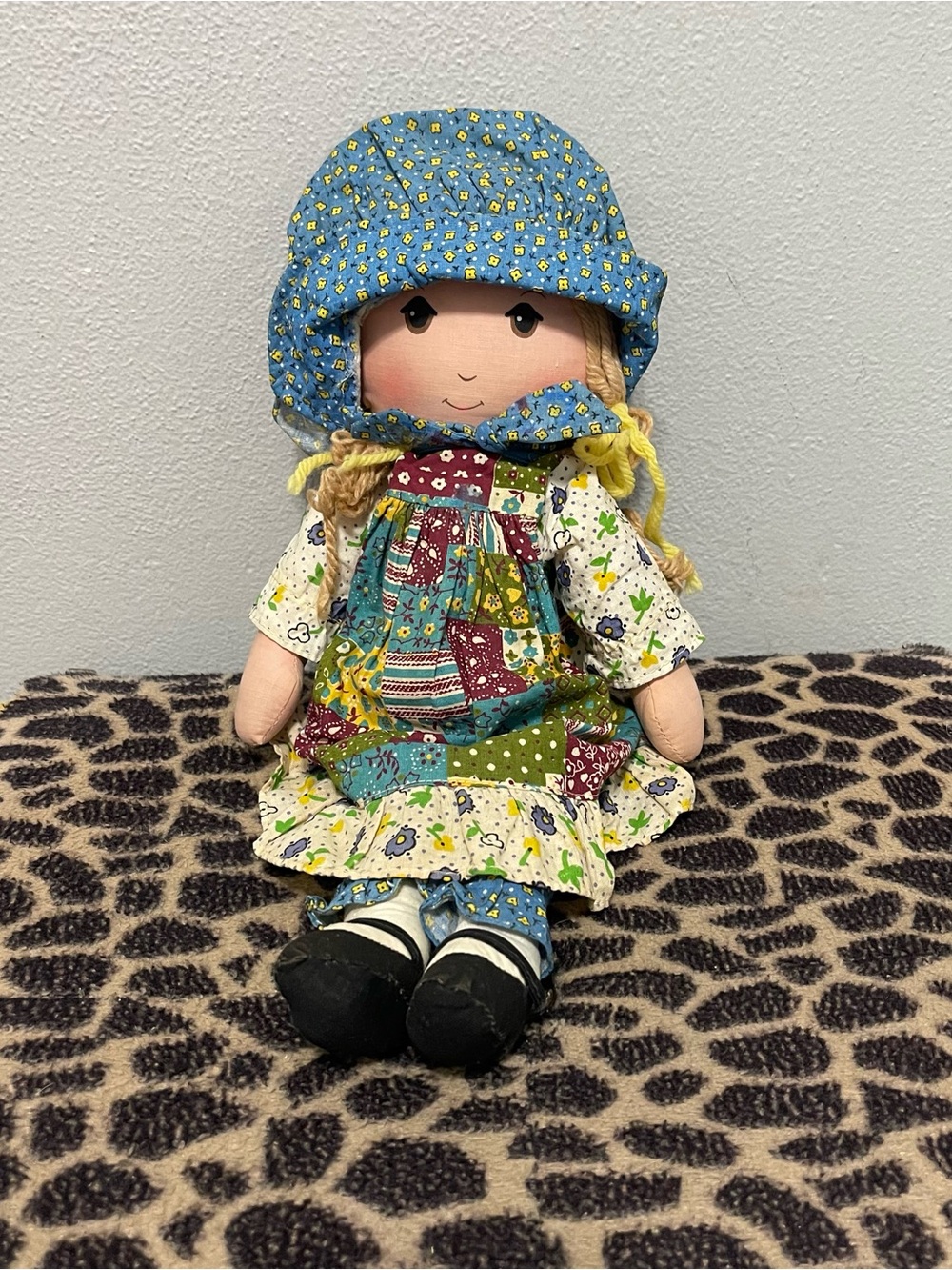 Hollie Hobbie Vintage Collectible Doll Plaid Floral Dress Girls